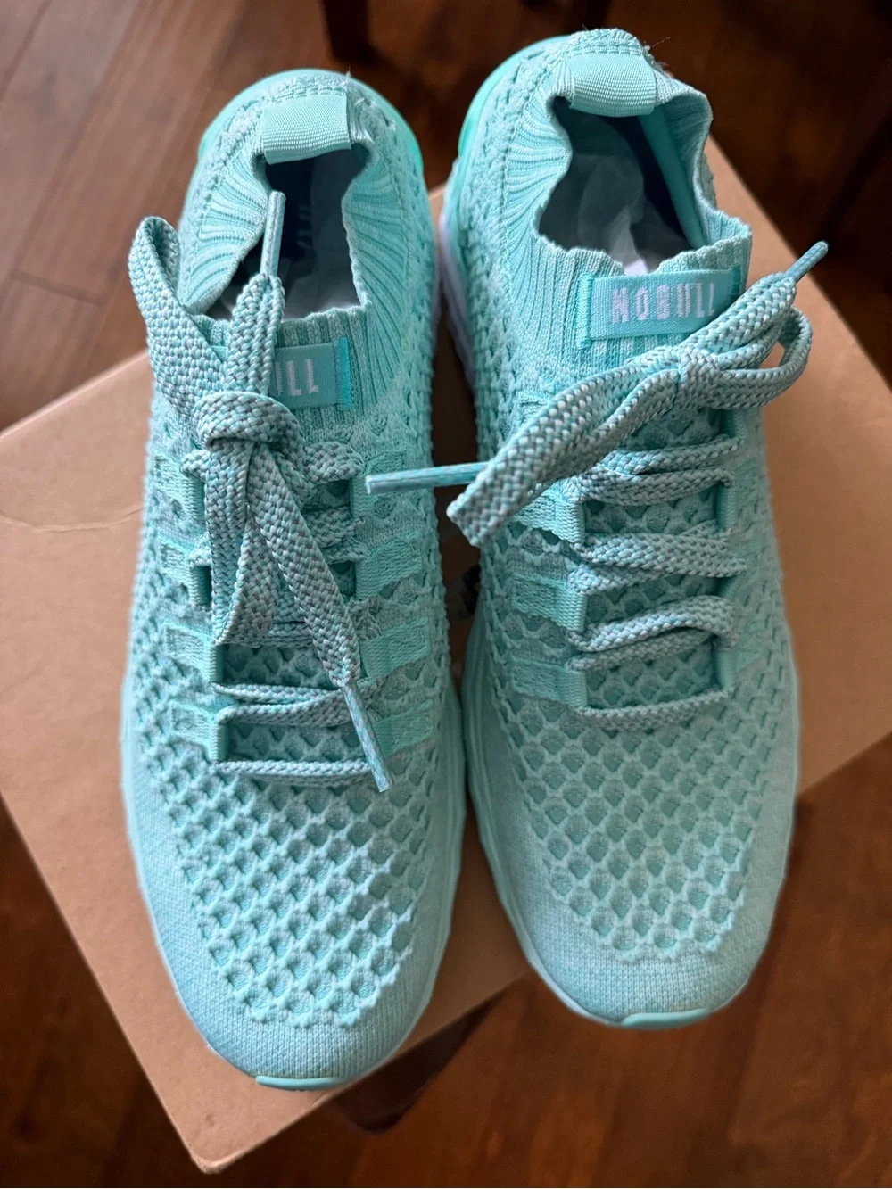 Nobull Diamond Knit Runner Men’s Size 9.5 Women’s Size 11 New! Aqua *See Descrip